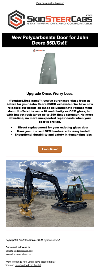 New Product Announcement Email